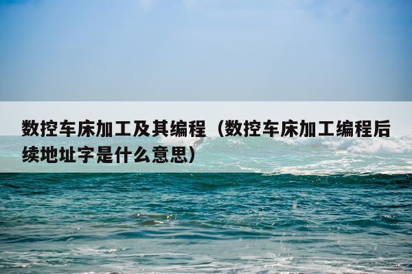 数控车床加工及其编程（数控车床加工编程后续地址字是什么意思）