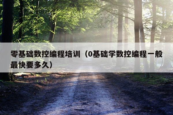 零基础数控编程培训（0基础学数控编程一般最快要多久）