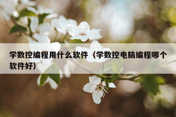 学数控编程用什么软件(学数控电脑编程哪个软件好)