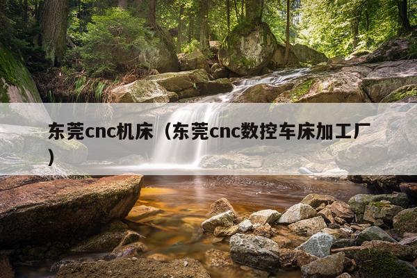 东莞cnc机床（东莞cnc数控车床加工厂）