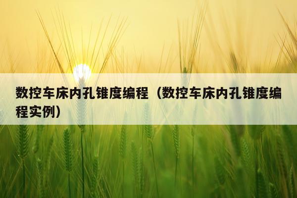 数控车床内孔锥度编程（数控车床内孔锥度编程实例）