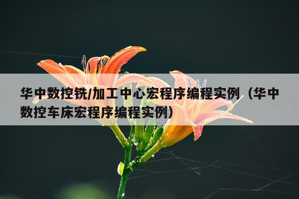 华中数控铣/加工中心宏程序编程实例（华中数控车床宏程序编程实例）