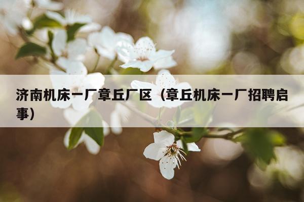 济南机床一厂章丘厂区(章丘机床一厂招聘启事)