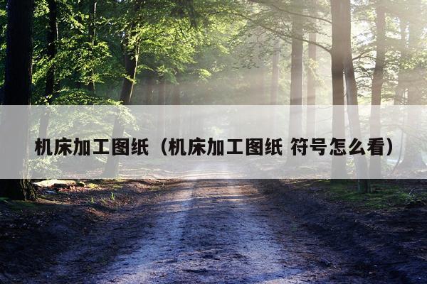 机床加工图纸（机床加工图纸 符号怎么看）
