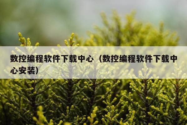 数控编程软件下载中心(数控编程软件下载中心安装)