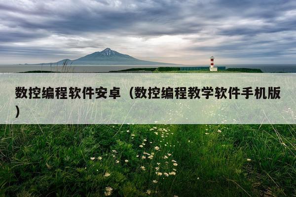 数控编程软件安卓（数控编程教学软件手机版）