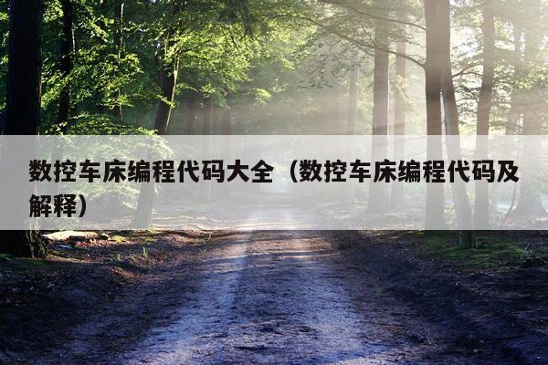 数控车床编程代码大全（数控车床编程代码及解释）