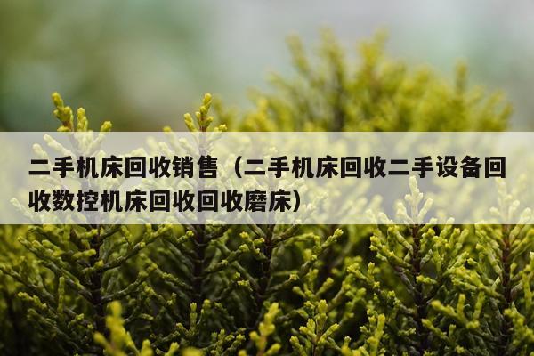 二手机床回收销售（二手机床回收二手设备回收数控机床回收回收磨床）
