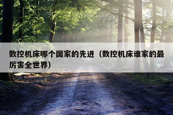 数控机床哪个国家的先进（数控机床谁家的最厉害全世界）