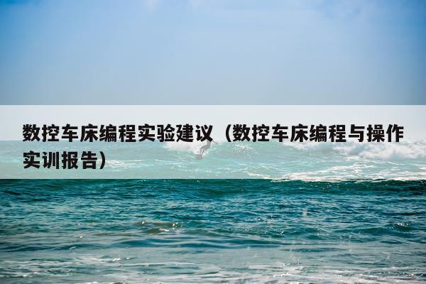 数控车床编程实验建议（数控车床编程与操作实训报告）